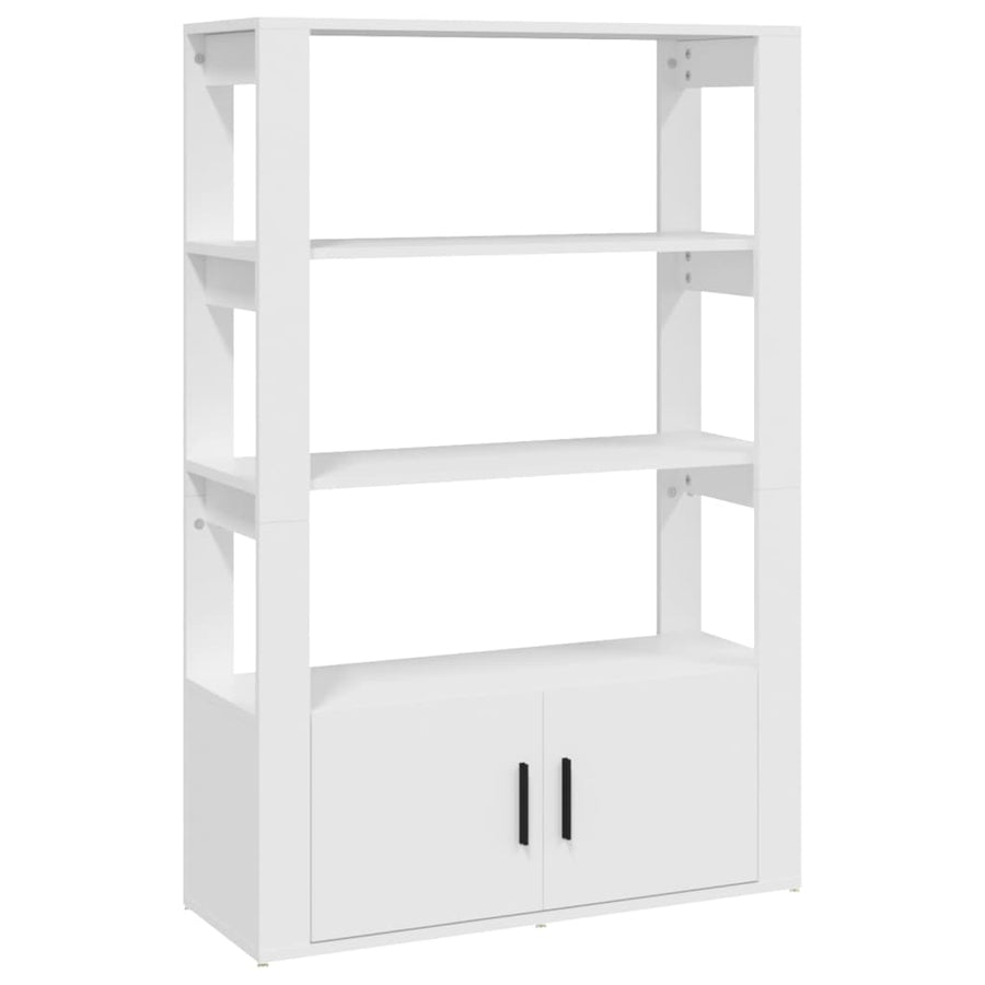 Dressoir 80X30X119,5 Cm Bewerkt Hout Wit