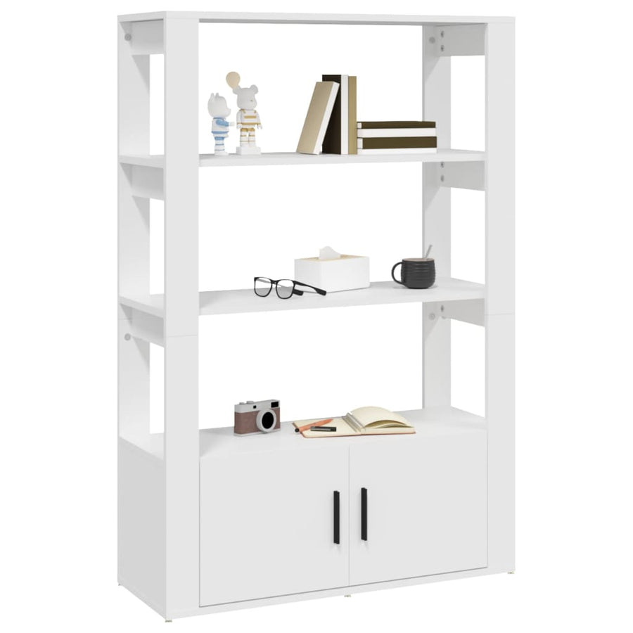 Dressoir 80X30X119,5 Cm Bewerkt Hout Wit