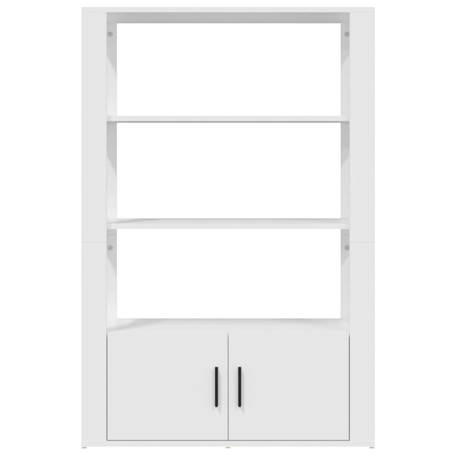 Dressoir 80X30X119,5 Cm Bewerkt Hout Wit