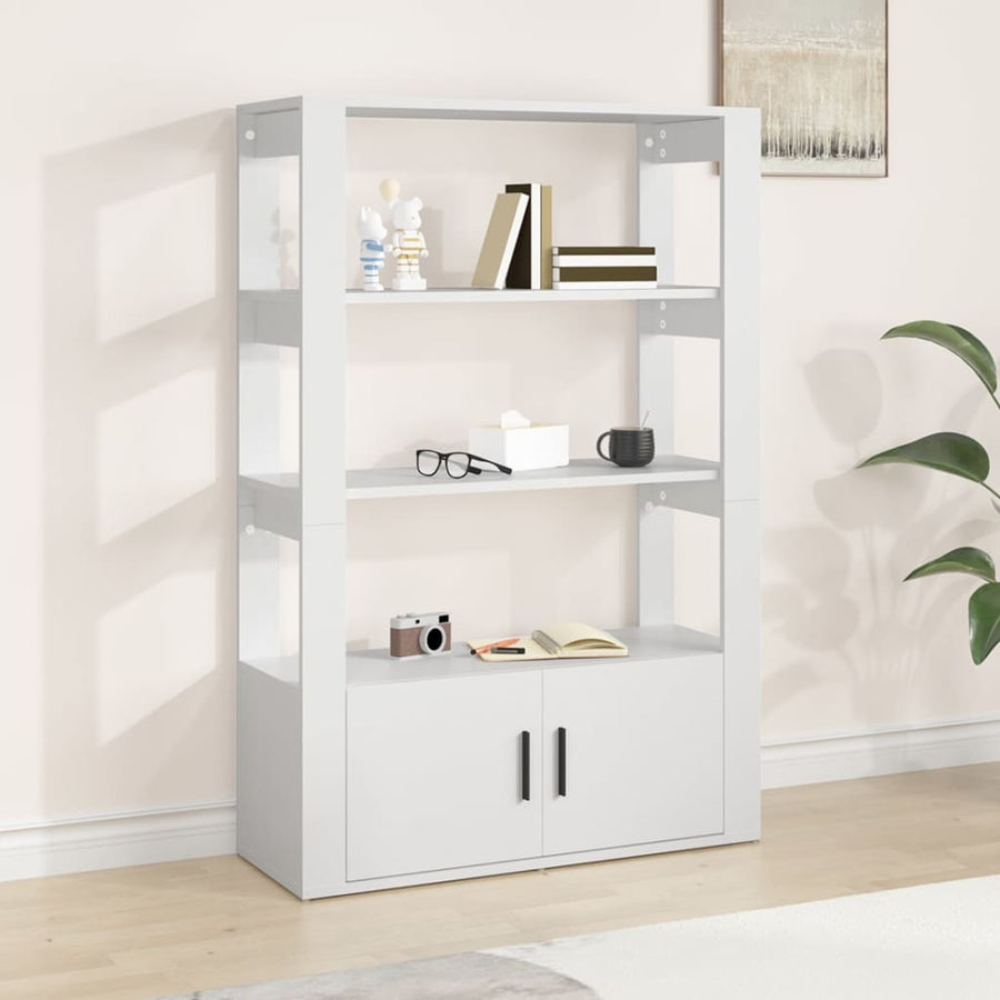 Dressoir 80X30X119,5 Cm Bewerkt Hout Wit