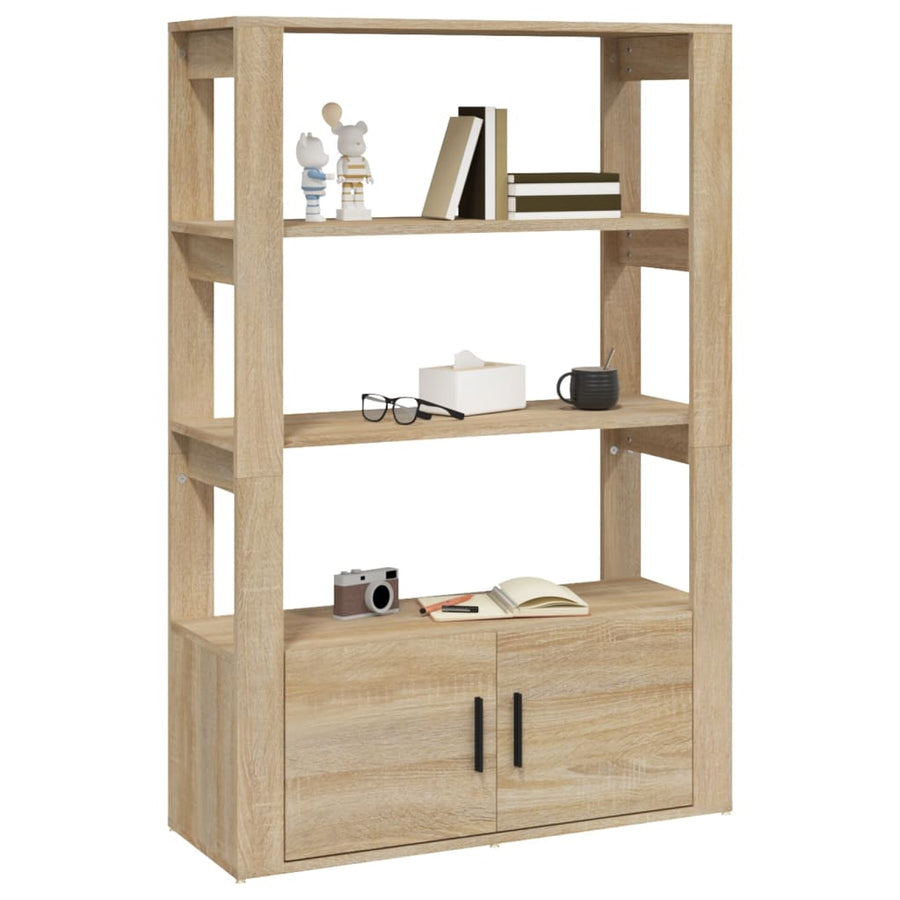 Dressoir 80X30X119,5 Cm Bewerkt Hout Kleurig Sonoma eiken