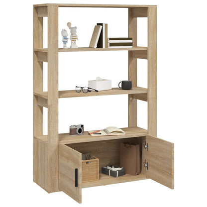 Dressoir 80X30X119,5 Cm Bewerkt Hout Kleurig Sonoma eiken