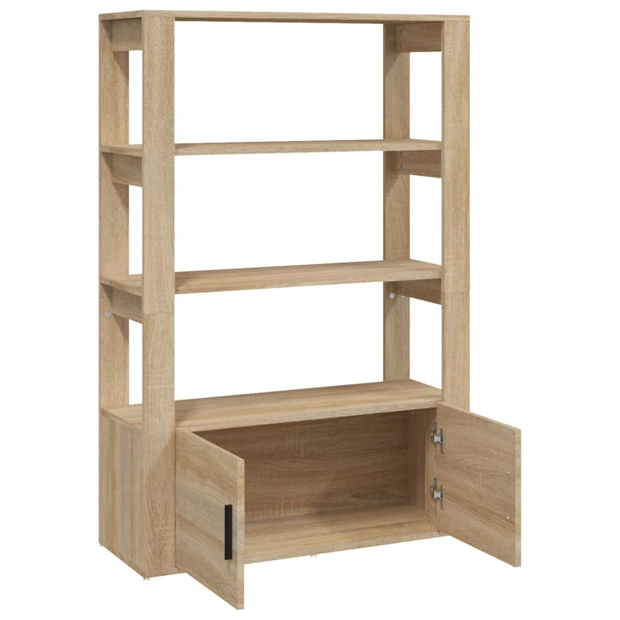 Dressoir 80X30X119,5 Cm Bewerkt Hout Kleurig Sonoma eiken