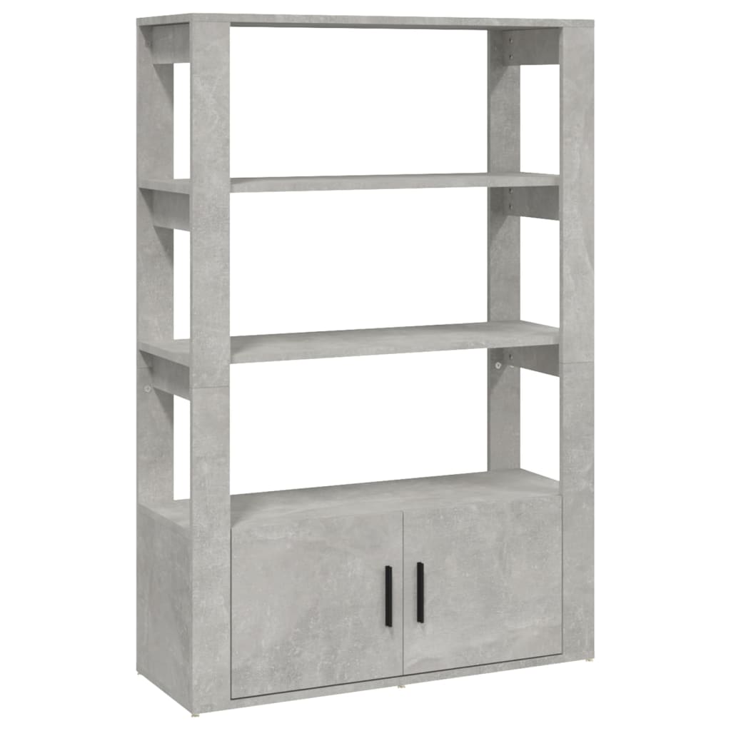 Dressoir 80X30X119,5 Cm Bewerkt Hout Betongrijs