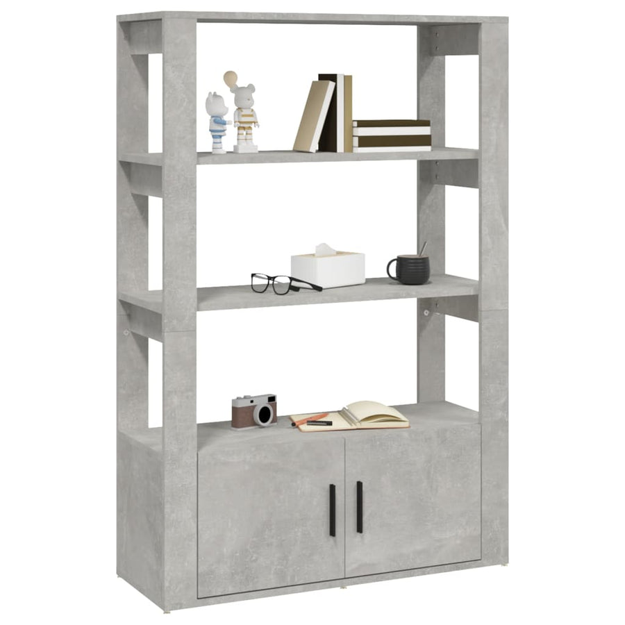 Dressoir 80X30X119,5 Cm Bewerkt Hout Betongrijs