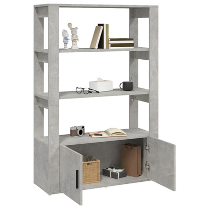 Dressoir 80X30X119,5 Cm Bewerkt Hout Betongrijs