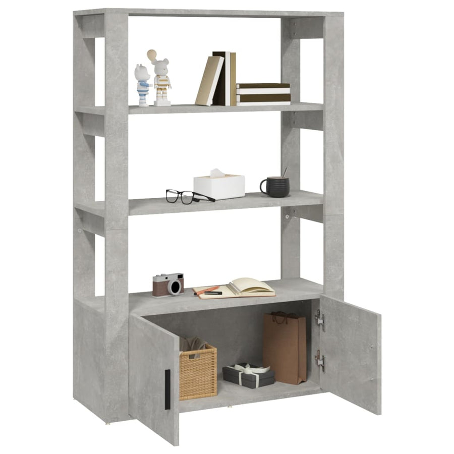Dressoir 80X30X119,5 Cm Bewerkt Hout Betongrijs