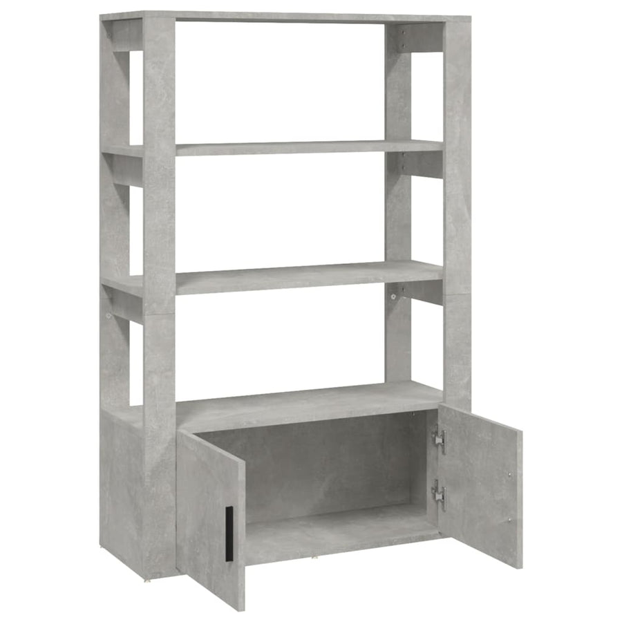 Dressoir 80X30X119,5 Cm Bewerkt Hout Betongrijs