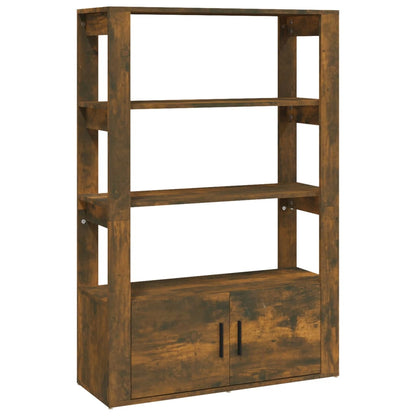 Dressoir 80X30X119,5 Cm Bewerkt Hout Gerookt Eikenkleurig