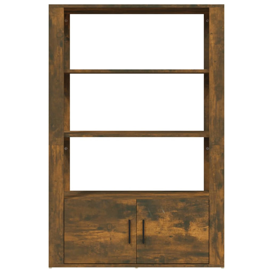 Dressoir 80X30X119,5 Cm Bewerkt Hout Gerookt Eikenkleurig
