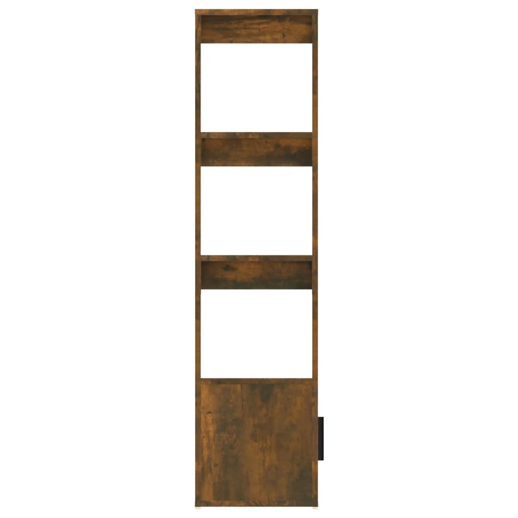 Dressoir 80X30X119,5 Cm Bewerkt Hout Gerookt Eikenkleurig