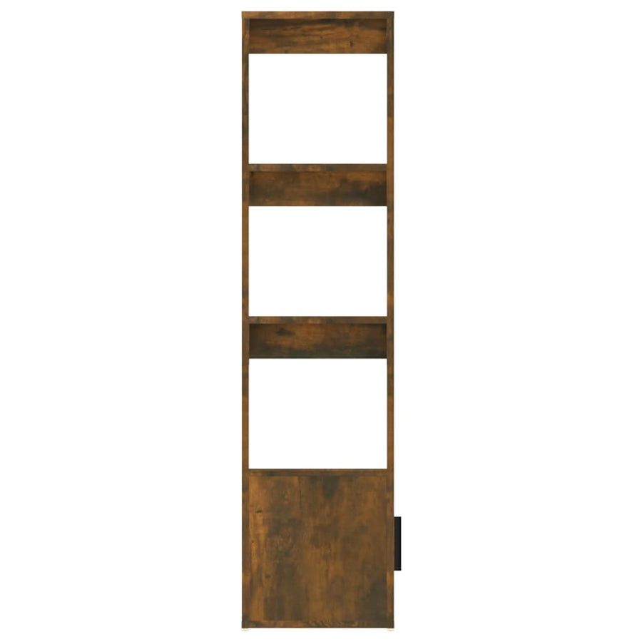 Dressoir 80X30X119,5 Cm Bewerkt Hout Gerookt Eikenkleurig