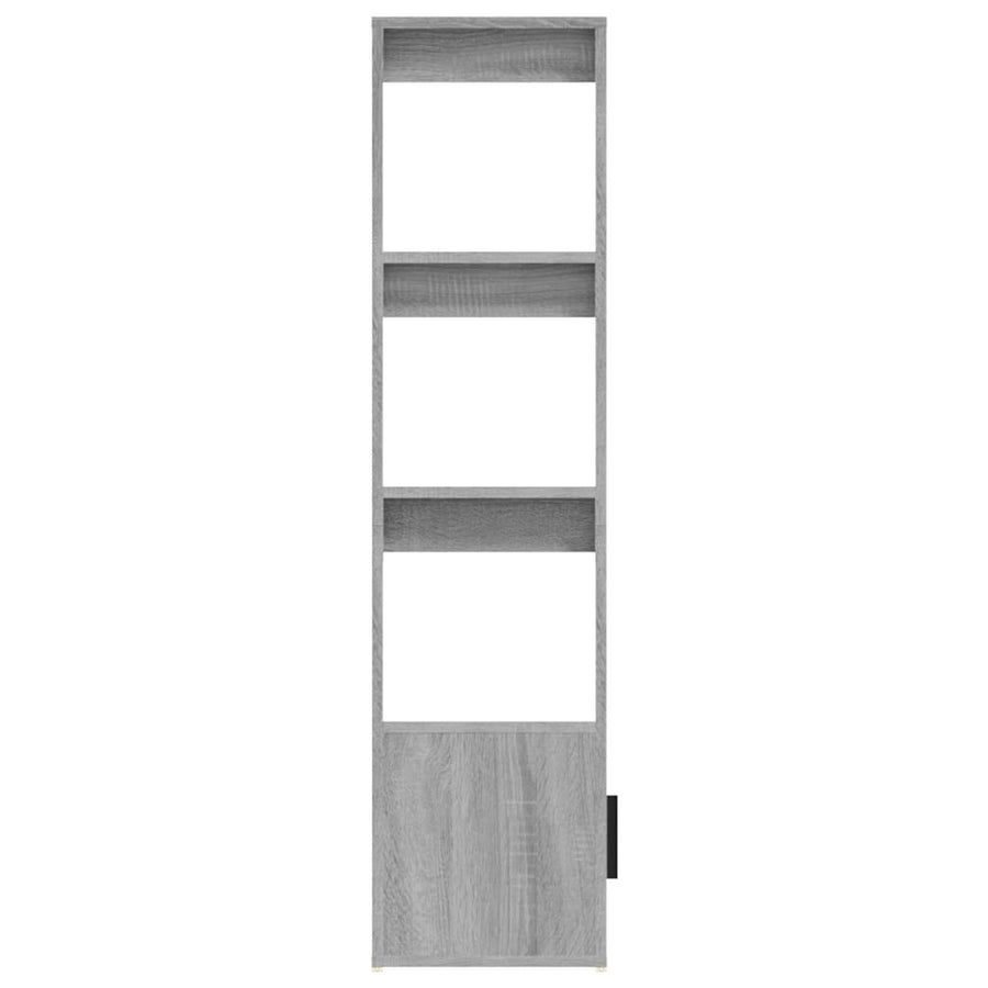 Dressoir 80X30X119,5 Cm Bewerkt Hout Eikenkleurig Grijs sonoma