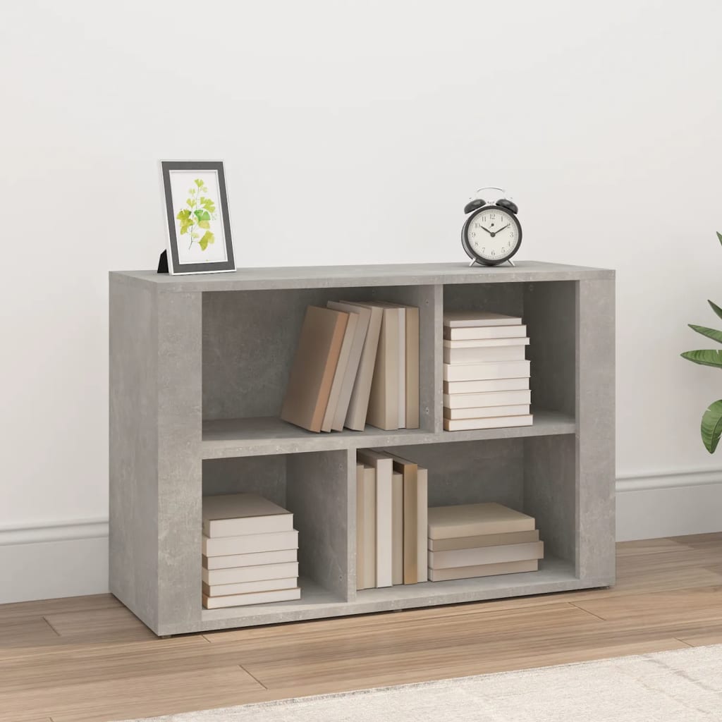 Dressoir 80X30X54 Cm Bewerkt Hout Betongrijs