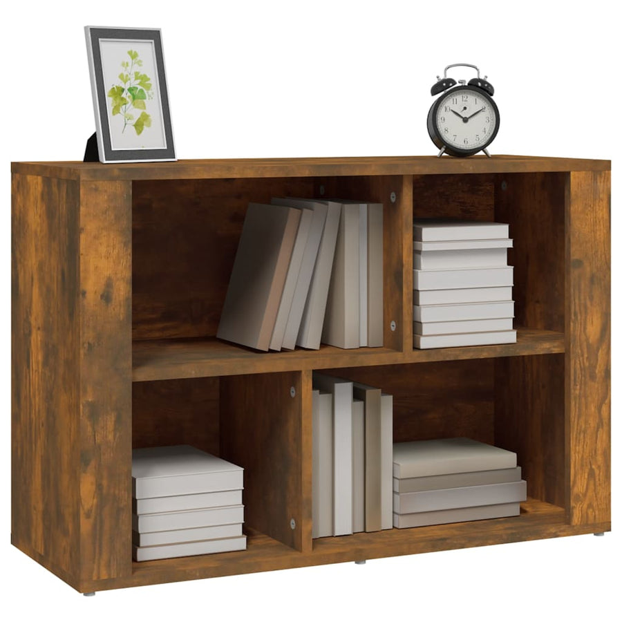 Dressoir 80X30X54 Cm Bewerkt Hout Kleurig Gerookt eiken