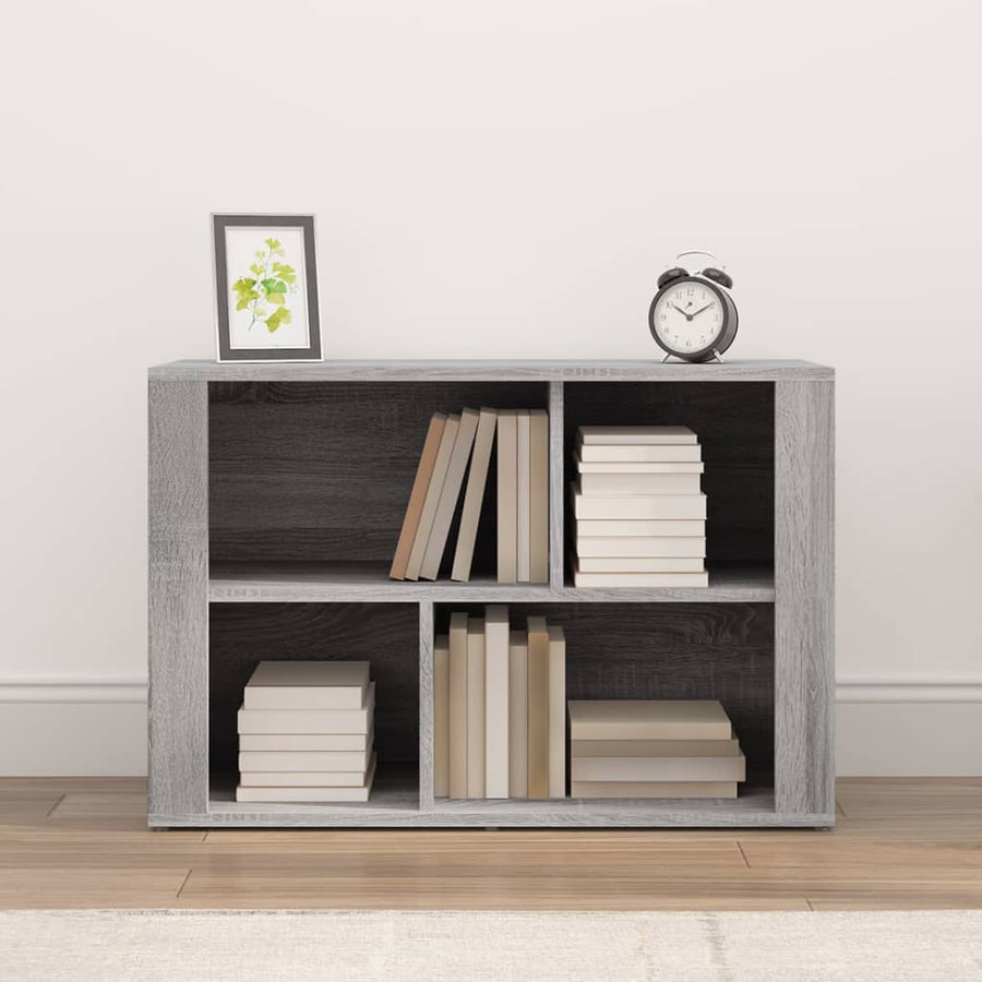 Dressoir 80X30X54 Cm Bewerkt Hout Grijs Sonoma Eikenkleurig