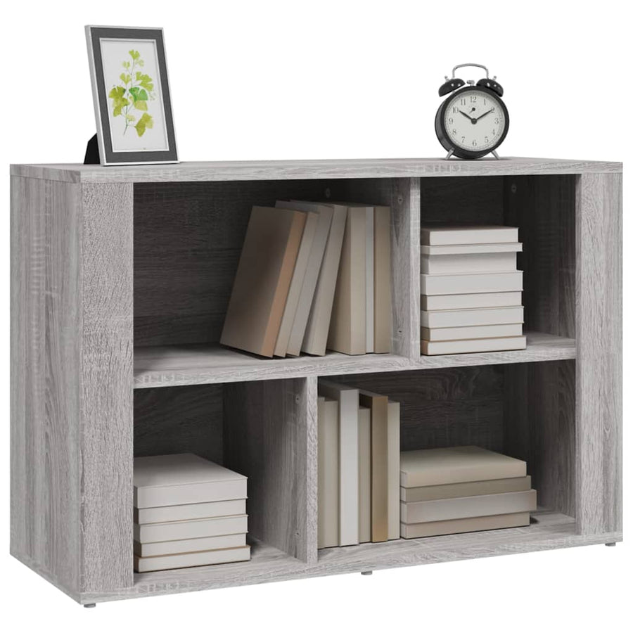Dressoir 80X30X54 Cm Bewerkt Hout Grijs Sonoma Eikenkleurig
