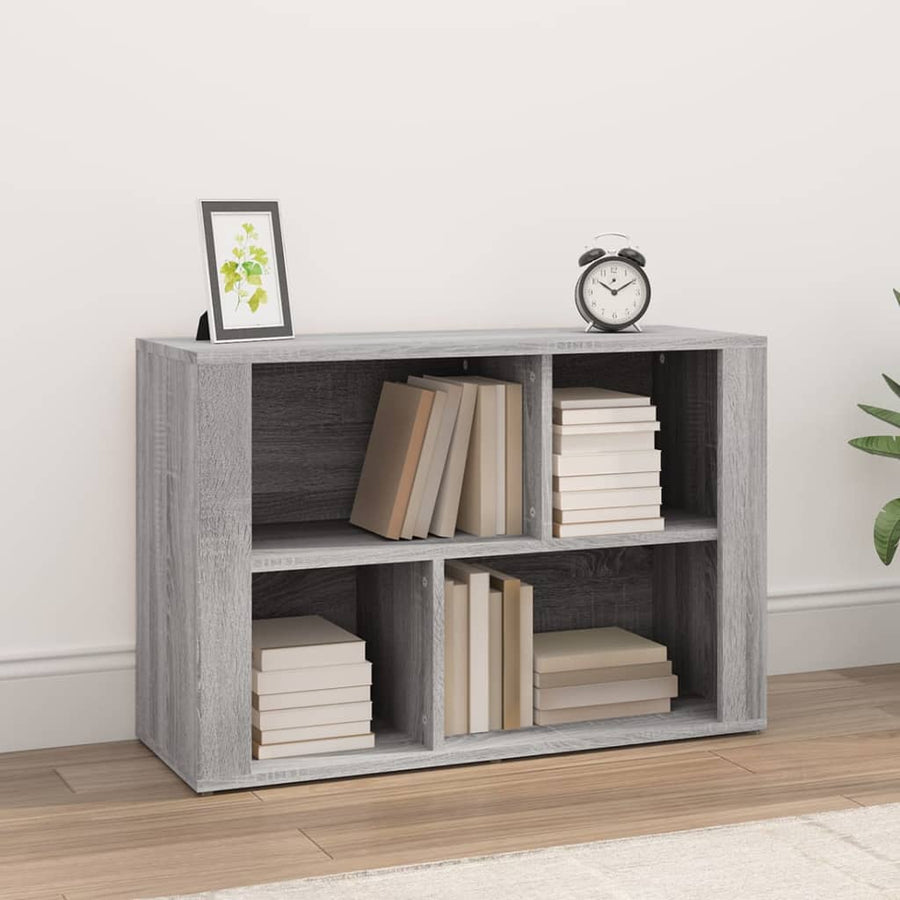 Dressoir 80X30X54 Cm Bewerkt Hout Grijs Sonoma Eikenkleurig