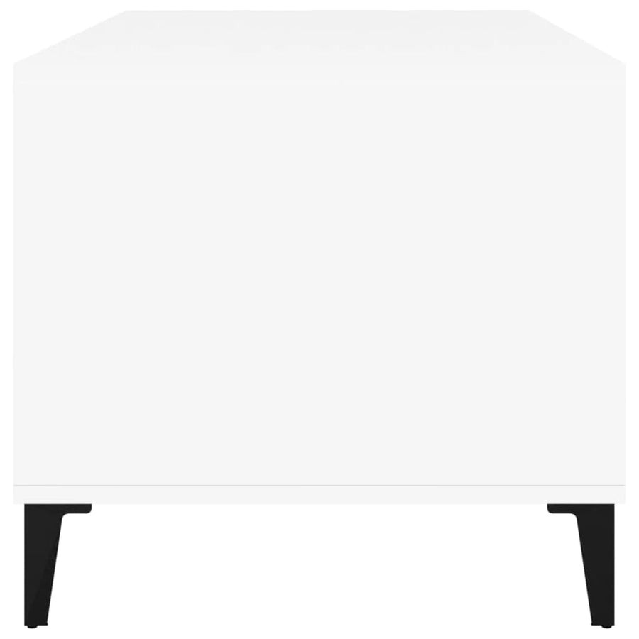 Salontafel 90X49X45 Cm Bewerkt Hout Wit