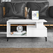Coffee table 90x49x45 cm treated wood white