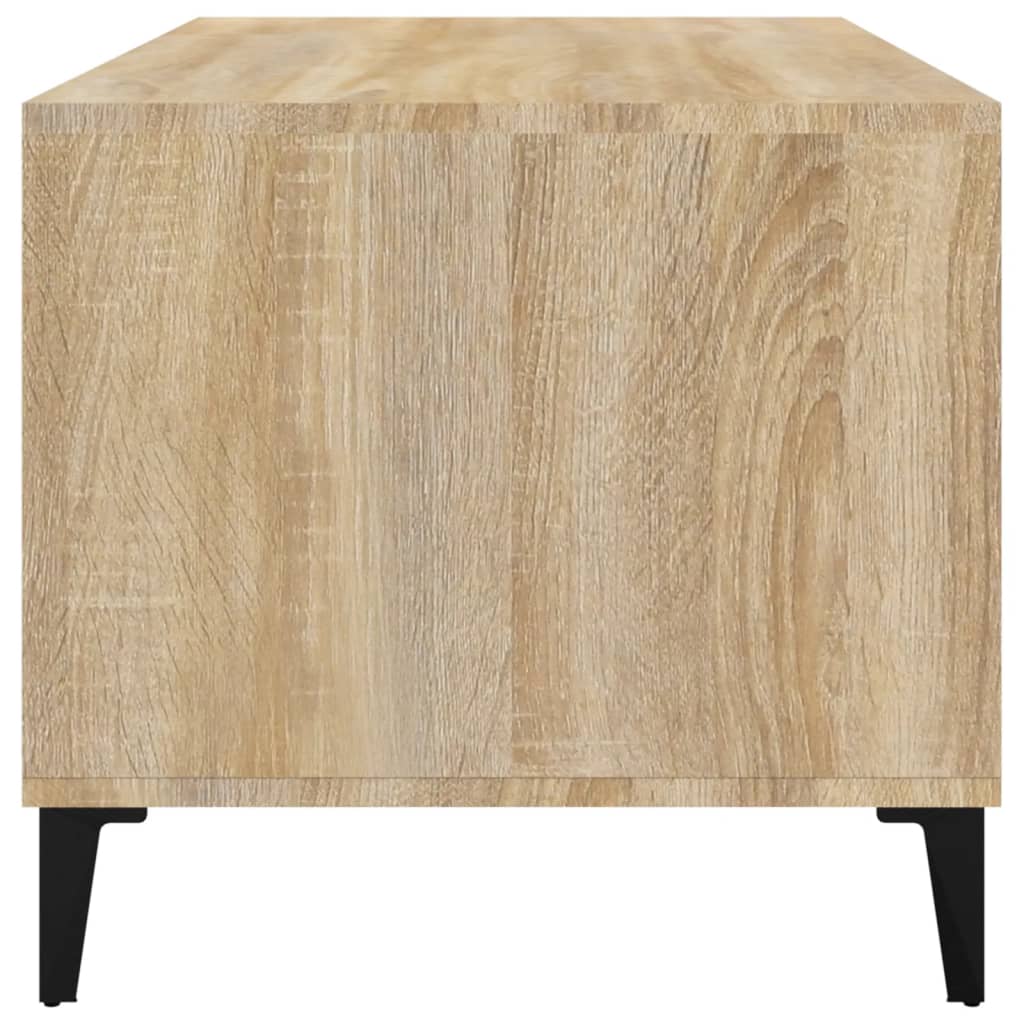 Salontafel 90X49X45 Cm Bewerkt Hout Kleurig Sonoma eiken