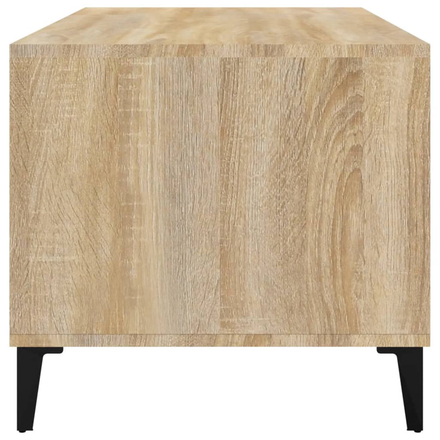 Salontafel 90X49X45 Cm Bewerkt Hout Kleurig Sonoma eiken