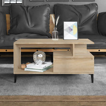 Salontafel 90X49X45 Cm Bewerkt Hout Kleurig Sonoma eiken