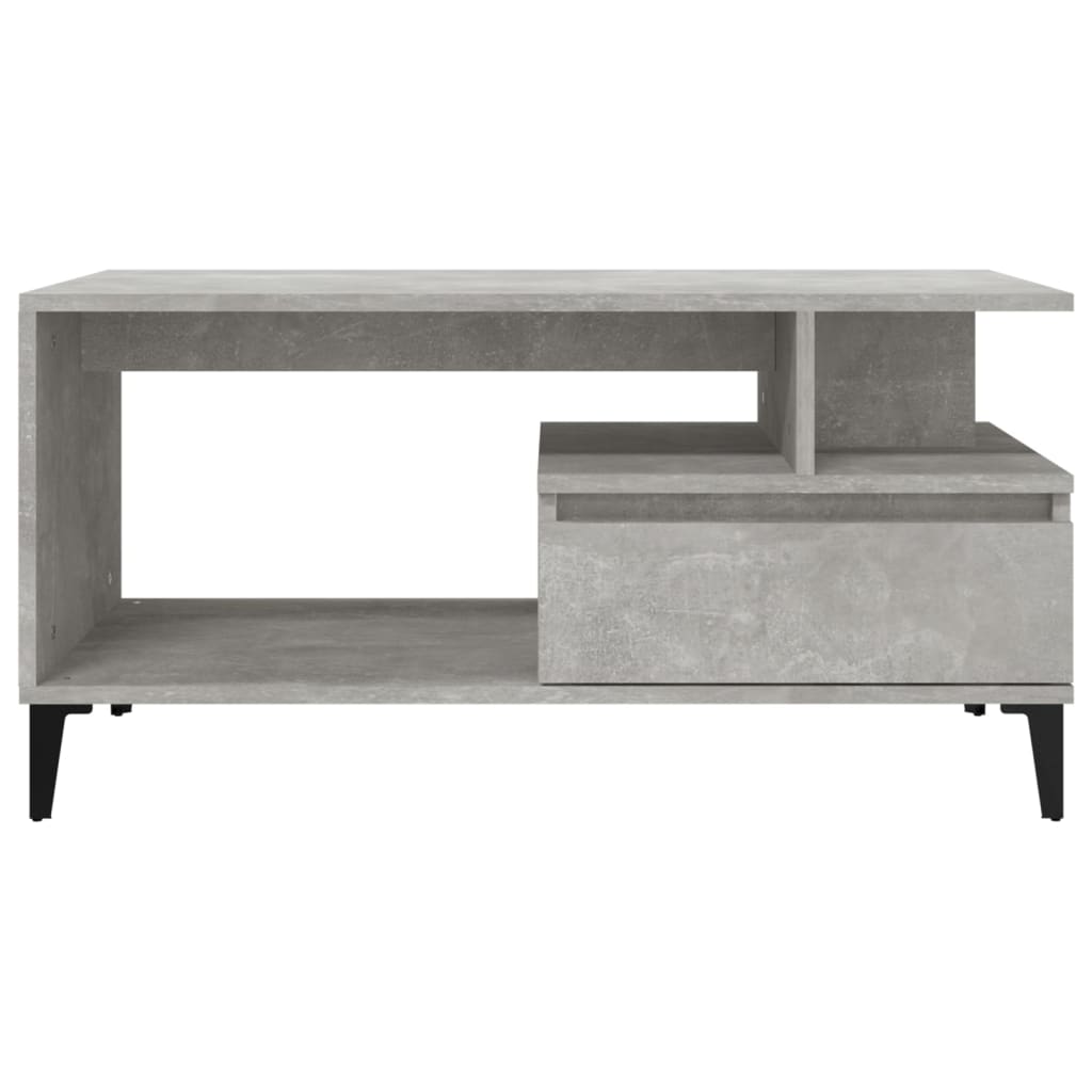 Salontafel 90X49X45 Cm Bewerkt Hout Betongrijs