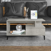 Coffee table 90x49x45 cm treated wood concrete grey