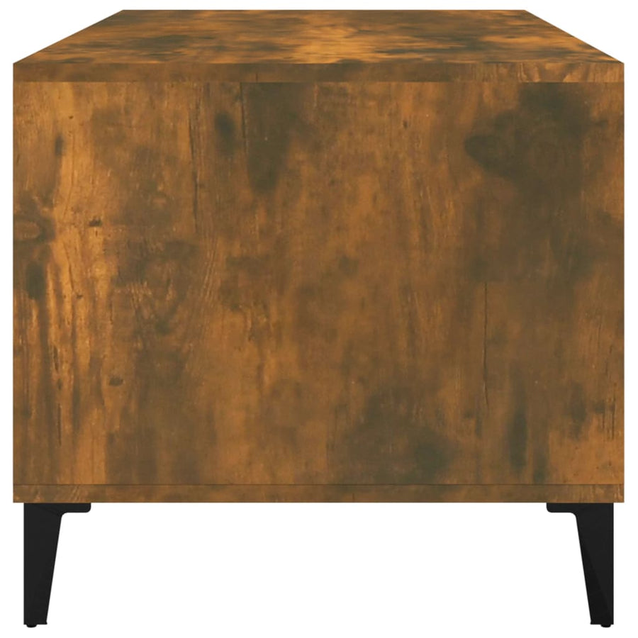 Salontafel 90X49X45 Cm Bewerkt Hout Kleurig Gerookt eiken