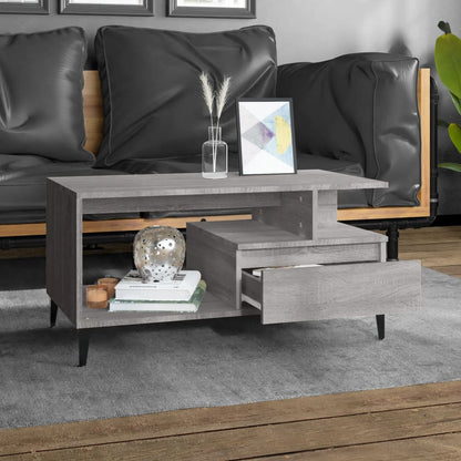 Salontafel 90X49X45 Cm Bewerkt Hout Grijs sonoma