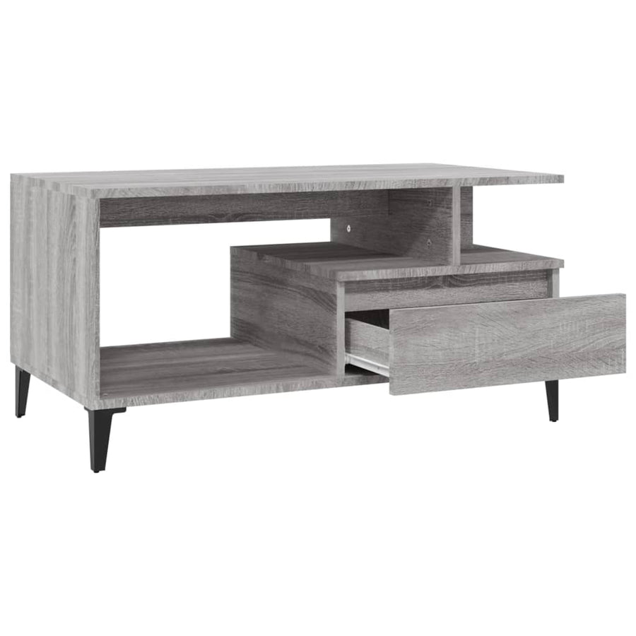 Salontafel 90X49X45 Cm Bewerkt Hout Grijs sonoma