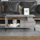 Coffee table 90x49x45 cm engineered wood grey Sonoma