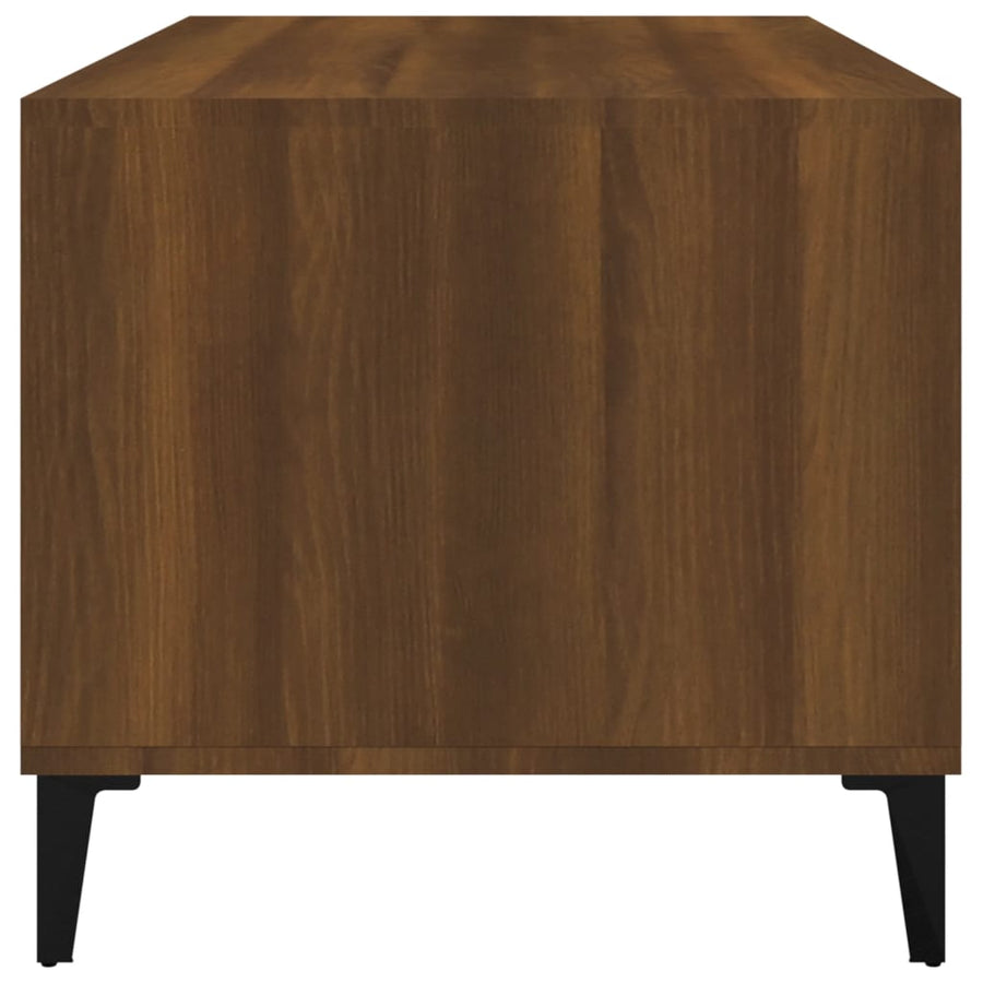 Salontafel 90X49X45 Cm Bewerkt Hout Bruineiken bruin eikenkleur