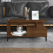 Coffee table 90x49x45 cm treated wood brown oak