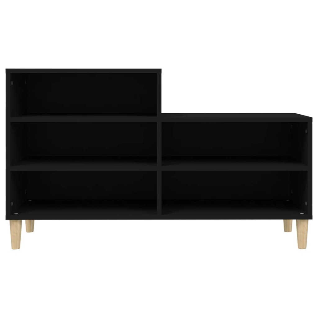 Schoenenkast 02X36X60 Cm Bewerkt Hout Zwart