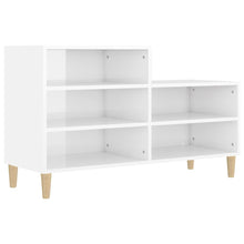Schoenenkast 102X36X60 Cm Bewerkt Hout Hoogglans Wit