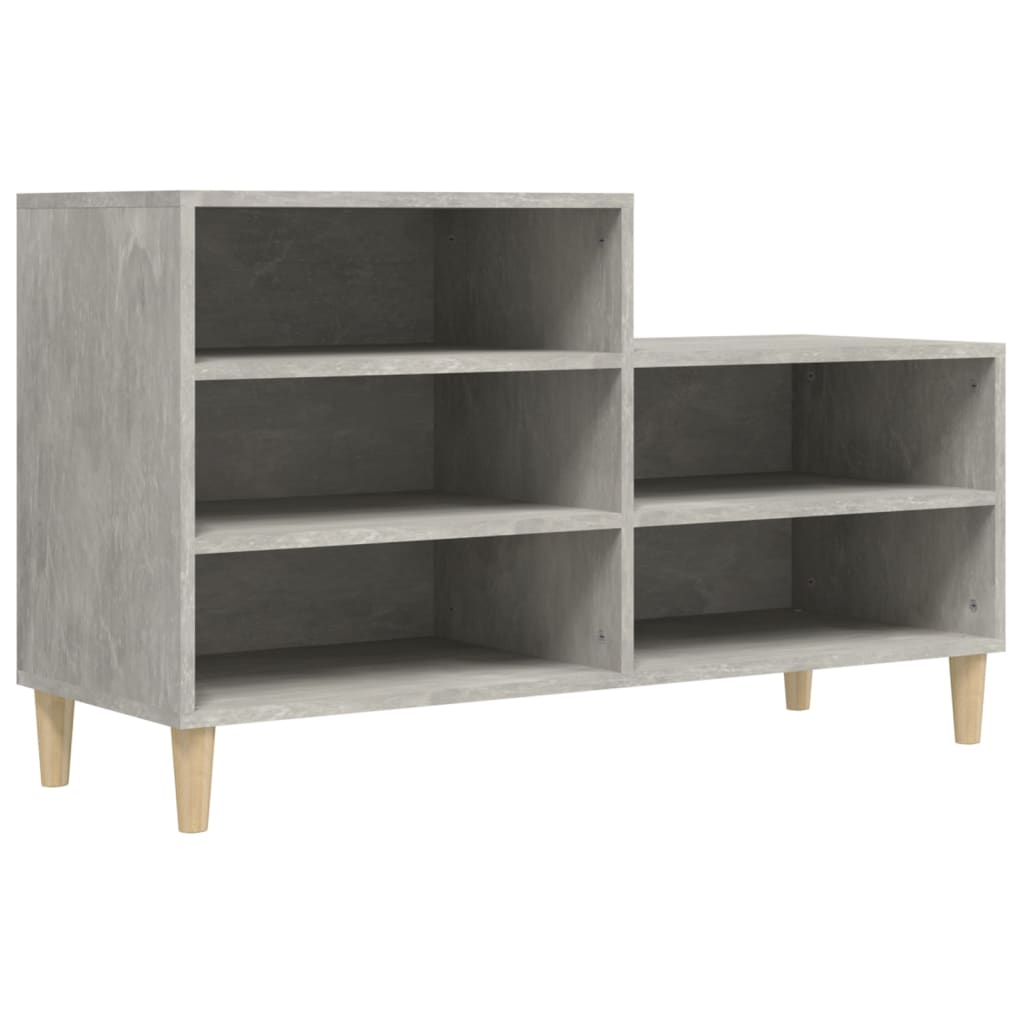 Schoenenkast 02X36X60 Cm Bewerkt Hout Betongrijs