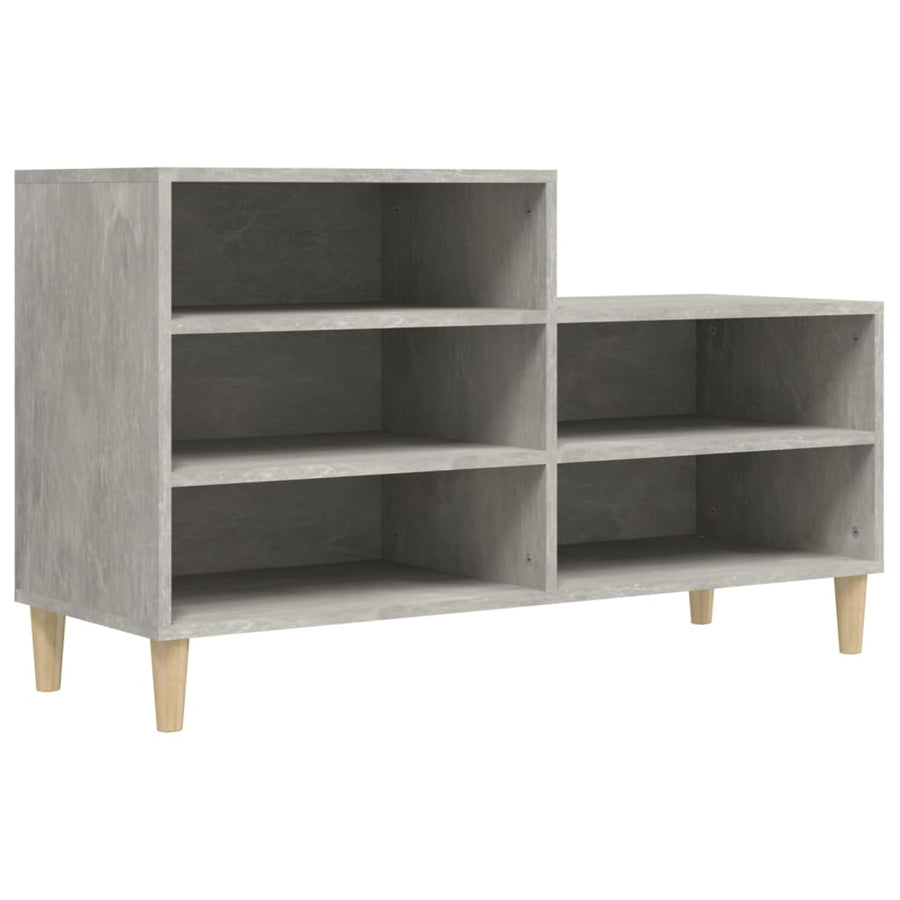 Schoenenkast 02X36X60 Cm Bewerkt Hout Betongrijs