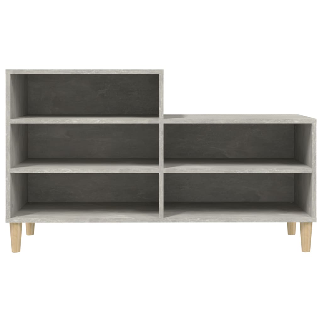 Schoenenkast 02X36X60 Cm Bewerkt Hout Betongrijs
