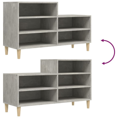Schoenenkast 02X36X60 Cm Bewerkt Hout Betongrijs