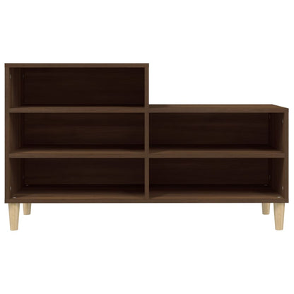 Schoenenkast 02X36X60 Cm Bewerkt Hout Bruin Eikenkleur Bruineiken