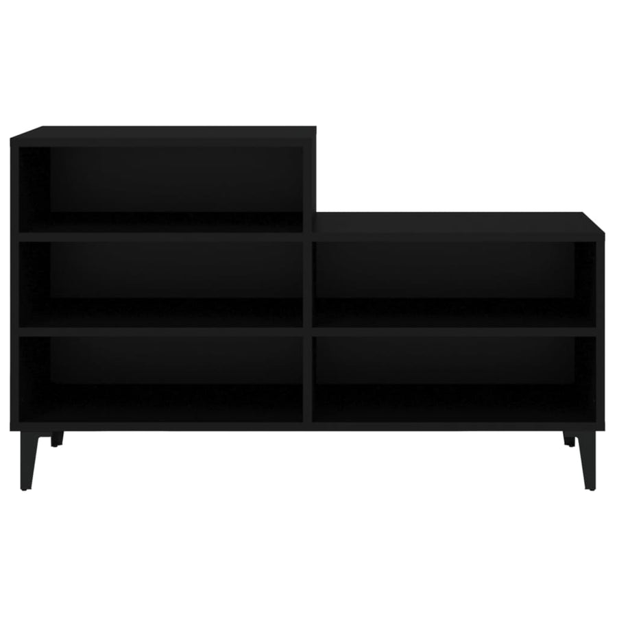 Schoenenkast 02X36X60 Cm Bewerkt Hout Zwart