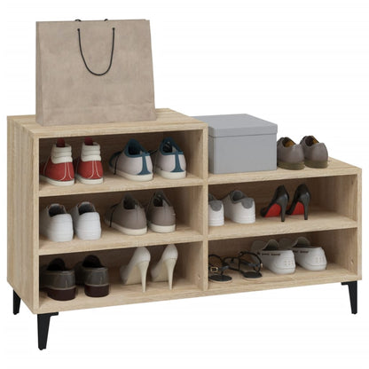 Schoenenkast 02X36X60 Cm Bewerkt Hout Kleurig Sonoma eiken