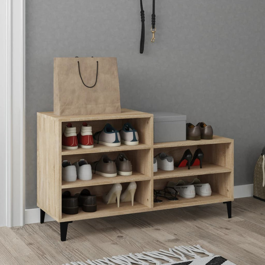 Schoenenkast 02X36X60 Cm Bewerkt Hout Kleurig Sonoma eiken