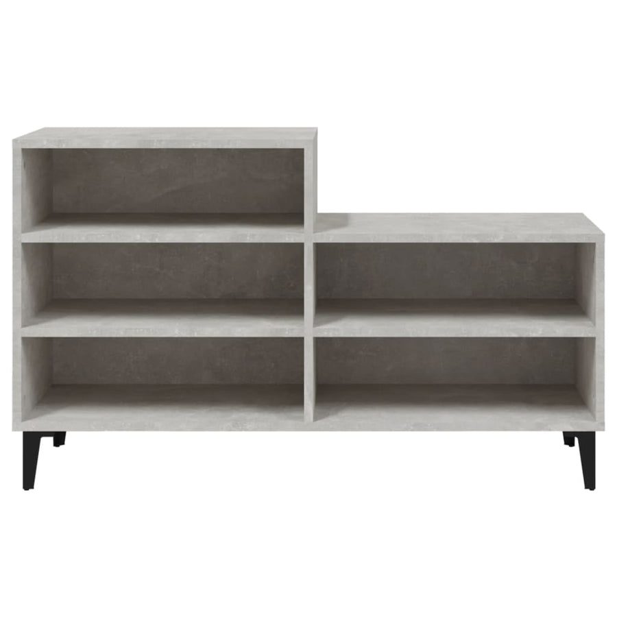 Schoenenkast 102X36X60 Cm Bewerkt Hout Betongrijs