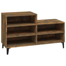 Schoenenkast 02X36X60 Cm Bewerkt Hout Kleurig Gerookt eiken