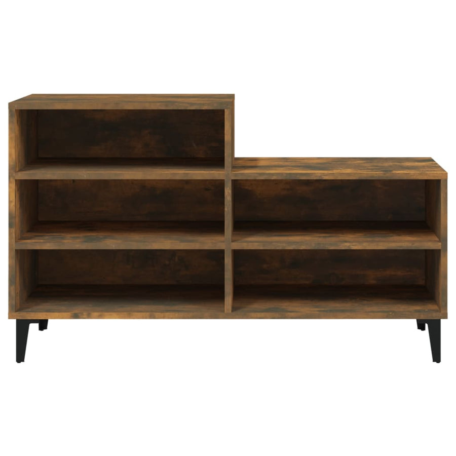 Schoenenkast 02X36X60 Cm Bewerkt Hout Kleurig Gerookt eiken