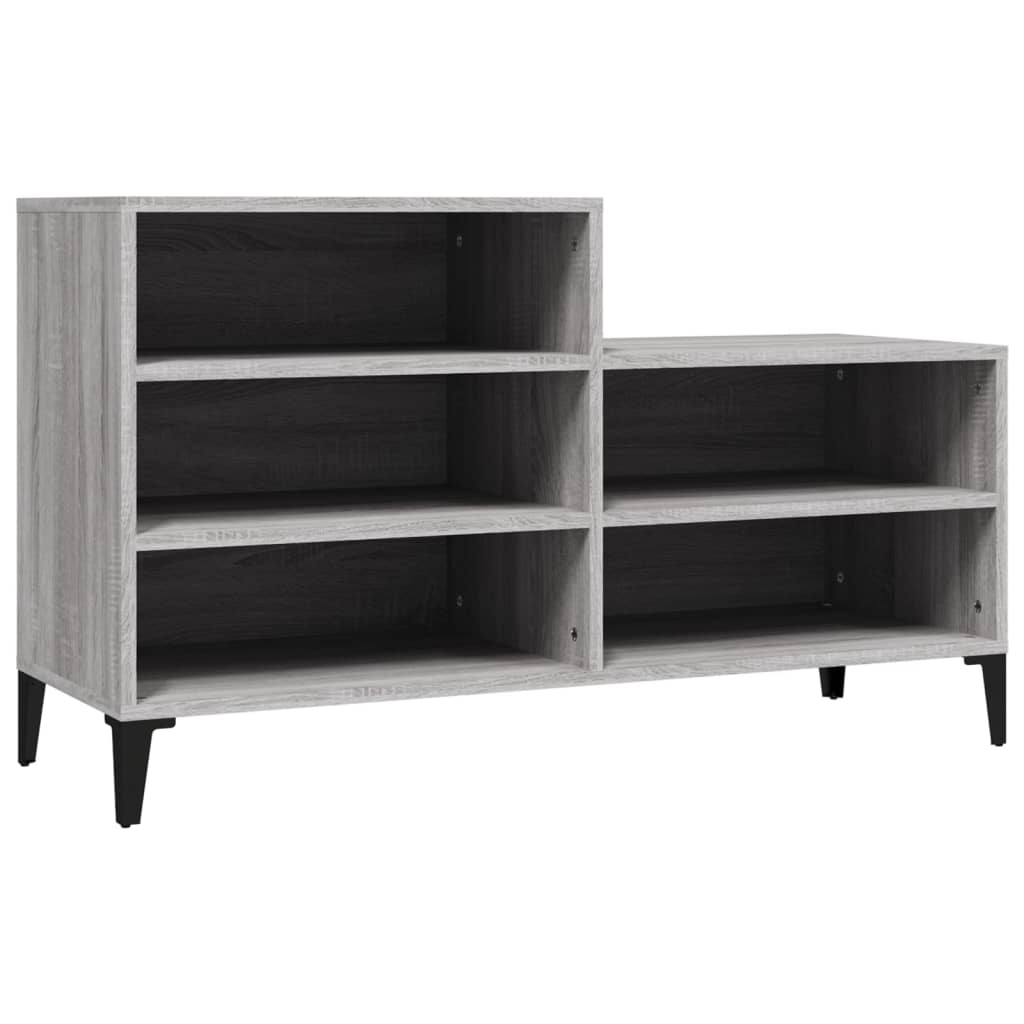 Schoenenkast 02X36X60 Cm Bewerkt Hout Sonoma Grijs Grijs sonoma