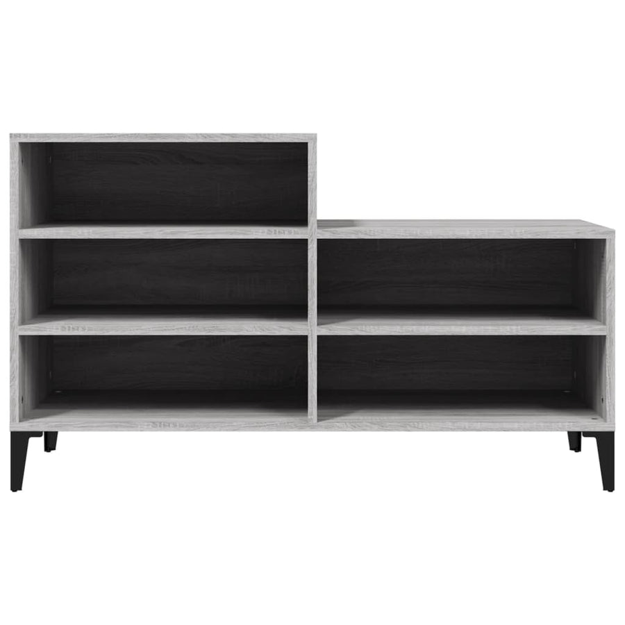 Schoenenkast 02X36X60 Cm Bewerkt Hout Sonoma Grijs Grijs sonoma